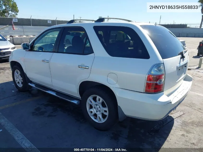 2005 Acura Mdx VIN: 2HNYD18635H558833 Lot: 40770104