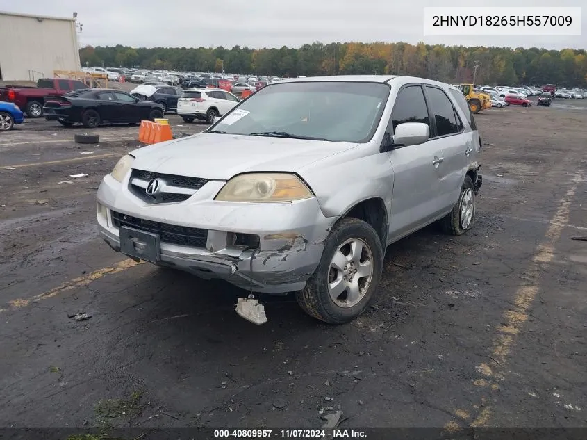 2005 Acura Mdx VIN: 2HNYD18265H557009 Lot: 40809957