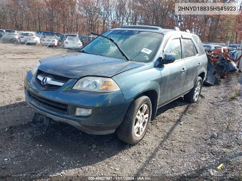 2005 Acura Mdx Touring VIN: 2HNYD18835H545923 Lot: 40827987