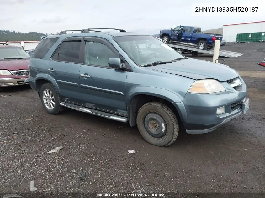 2005 Acura Mdx VIN: 2HNYD18935H520187 Lot: 40828971