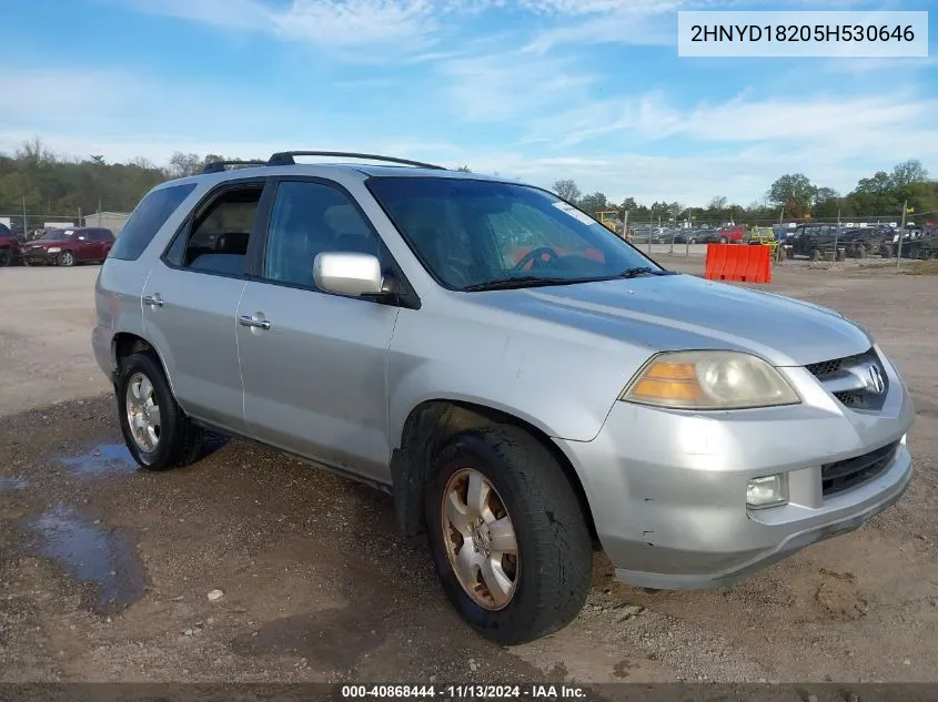 2005 Acura Mdx VIN: 2HNYD18205H530646 Lot: 40868444