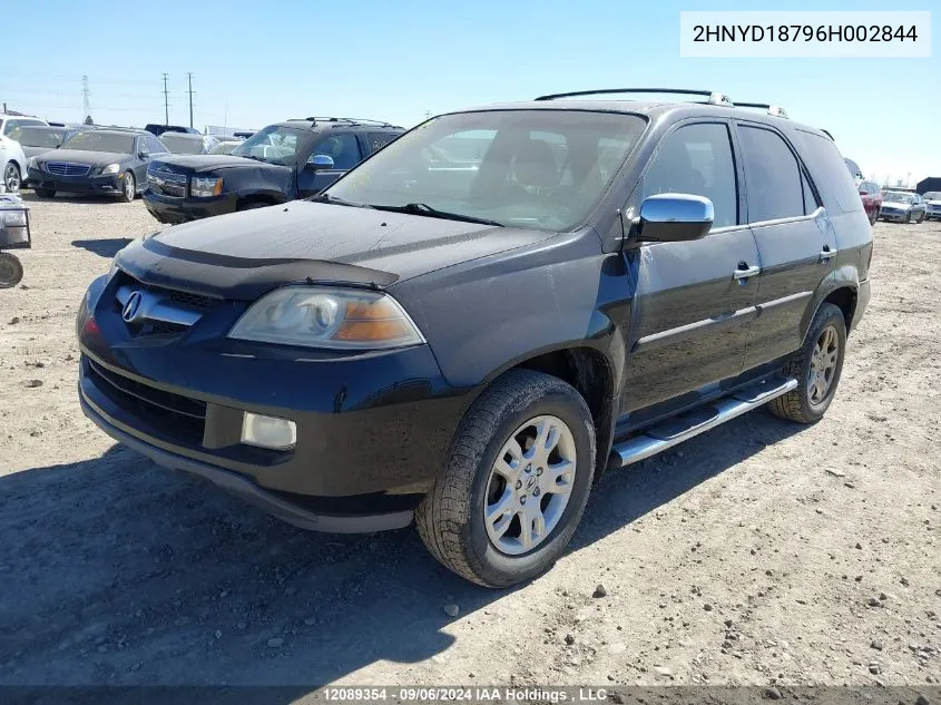 2006 Acura Mdx VIN: 2HNYD18796H002844 Lot: 12089354