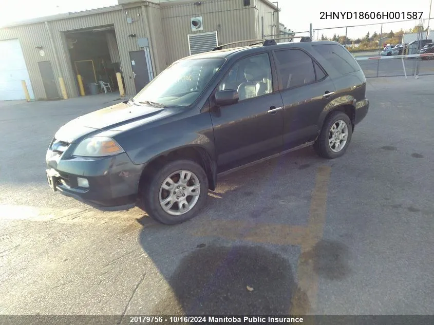 2006 Acura Mdx VIN: 2HNYD18606H001587 Lot: 20179756