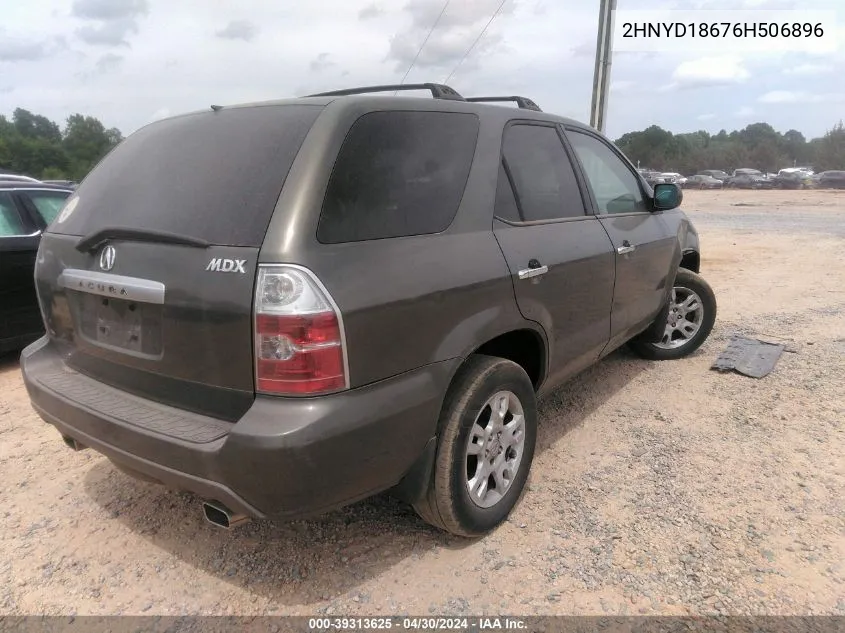 2006 Acura Mdx VIN: 2HNYD18676H506896 Lot: 39313625