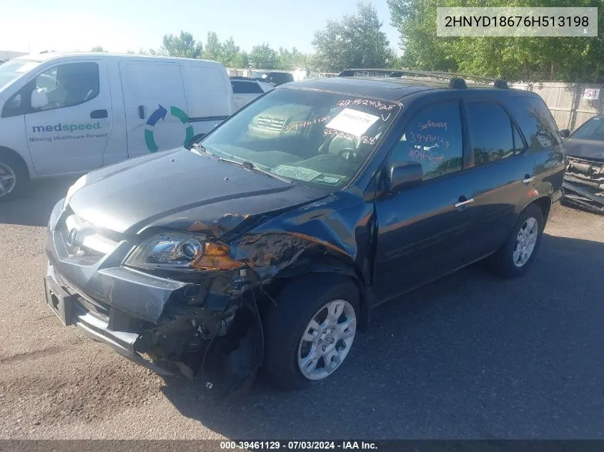 2006 Acura Mdx VIN: 2HNYD18676H513198 Lot: 39461129