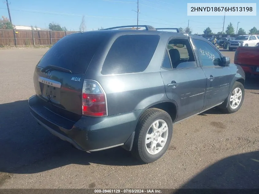 2006 Acura Mdx VIN: 2HNYD18676H513198 Lot: 39461129