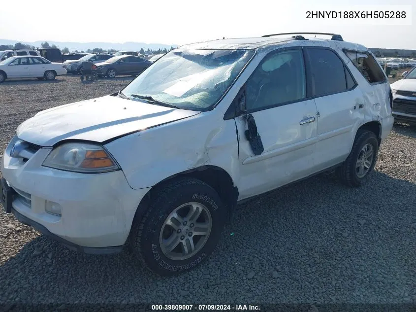 2006 Acura Mdx VIN: 2HNYD188X6H505288 Lot: 39809007