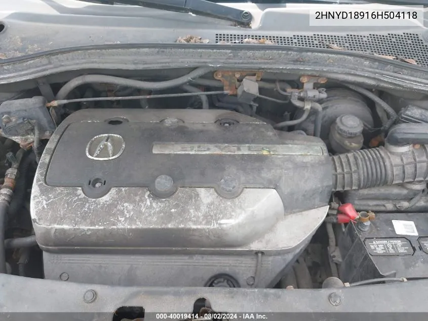 2HNYD18916H504118 2006 Acura Mdx