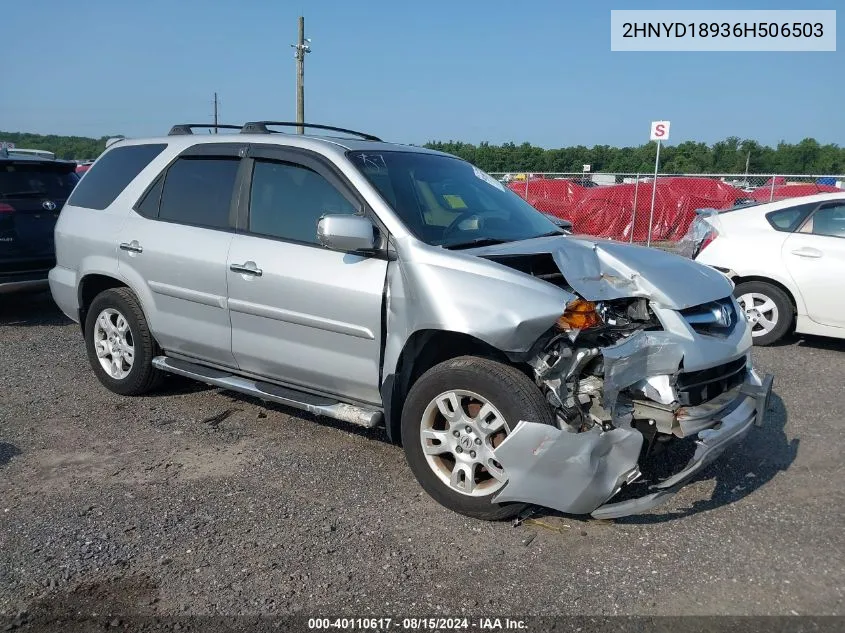 2006 Acura Mdx VIN: 2HNYD18936H506503 Lot: 40110617