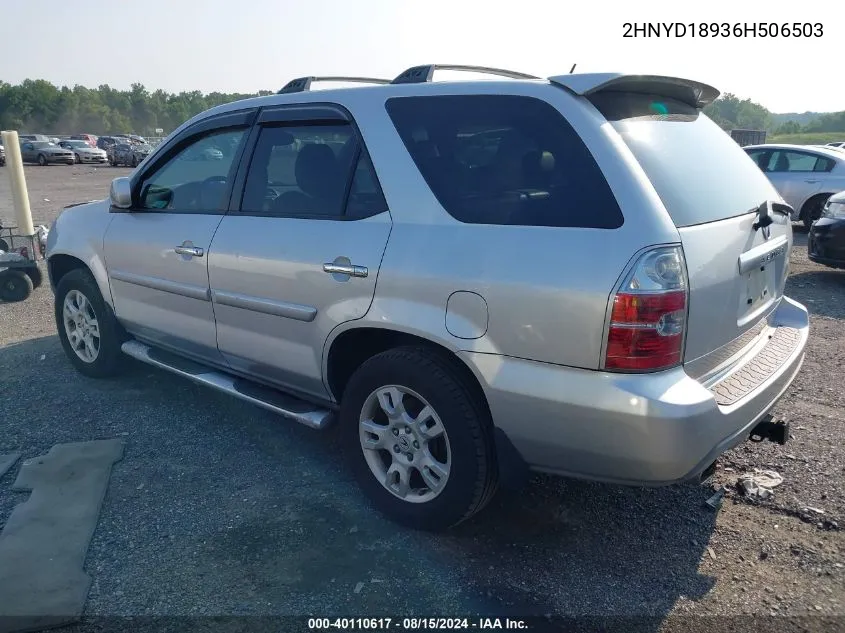 2006 Acura Mdx VIN: 2HNYD18936H506503 Lot: 40110617