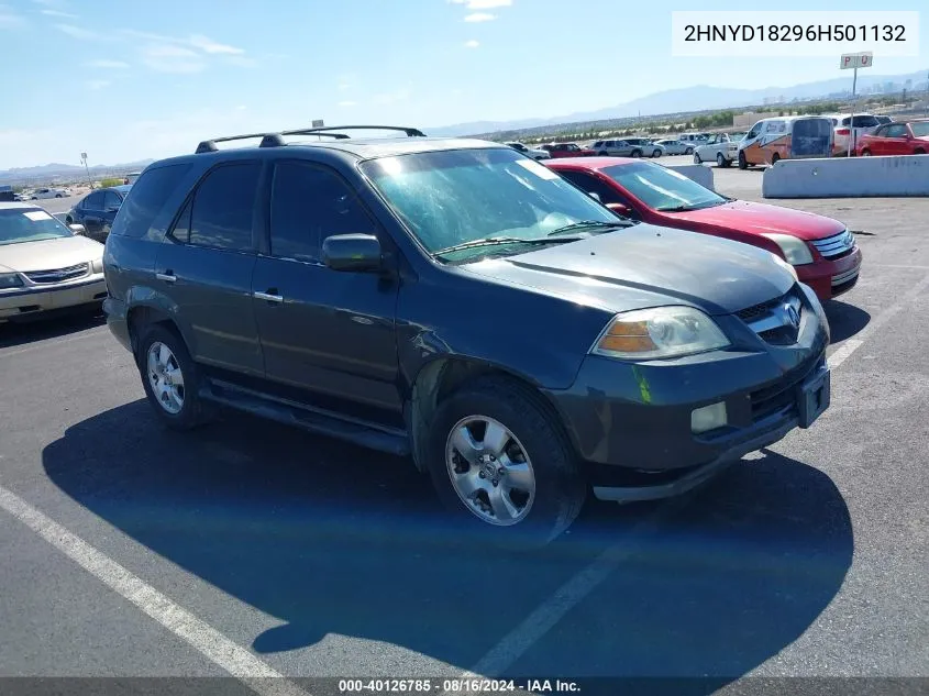 2006 Acura Mdx VIN: 2HNYD18296H501132 Lot: 40126785