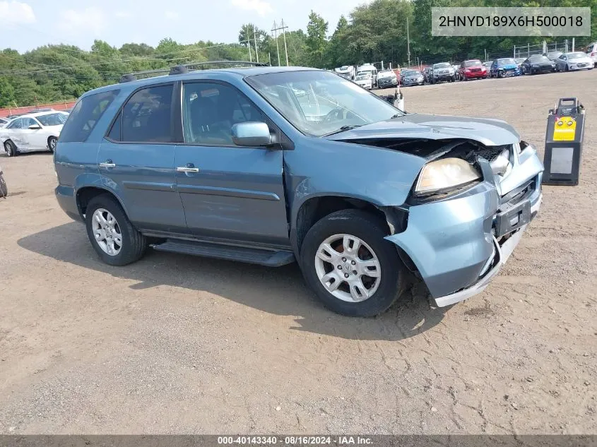 2006 Acura Mdx VIN: 2HNYD189X6H500018 Lot: 40143340