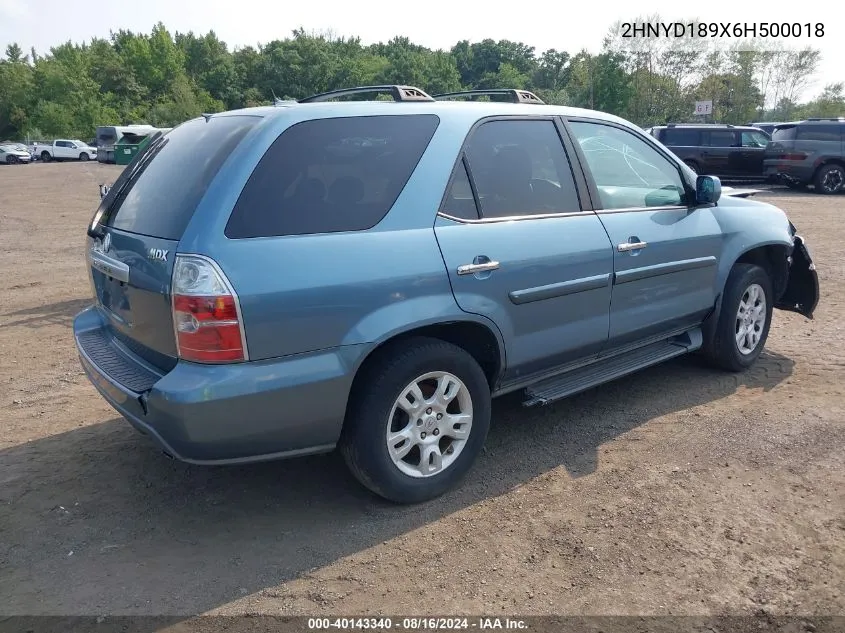 2006 Acura Mdx VIN: 2HNYD189X6H500018 Lot: 40143340