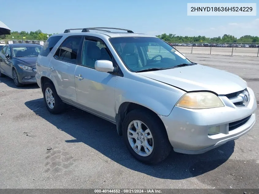 2006 Acura Mdx VIN: 2HNYD18636H524229 Lot: 40144552