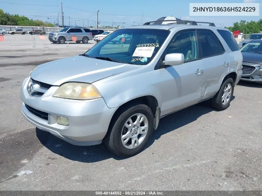 2006 Acura Mdx VIN: 2HNYD18636H524229 Lot: 40144552