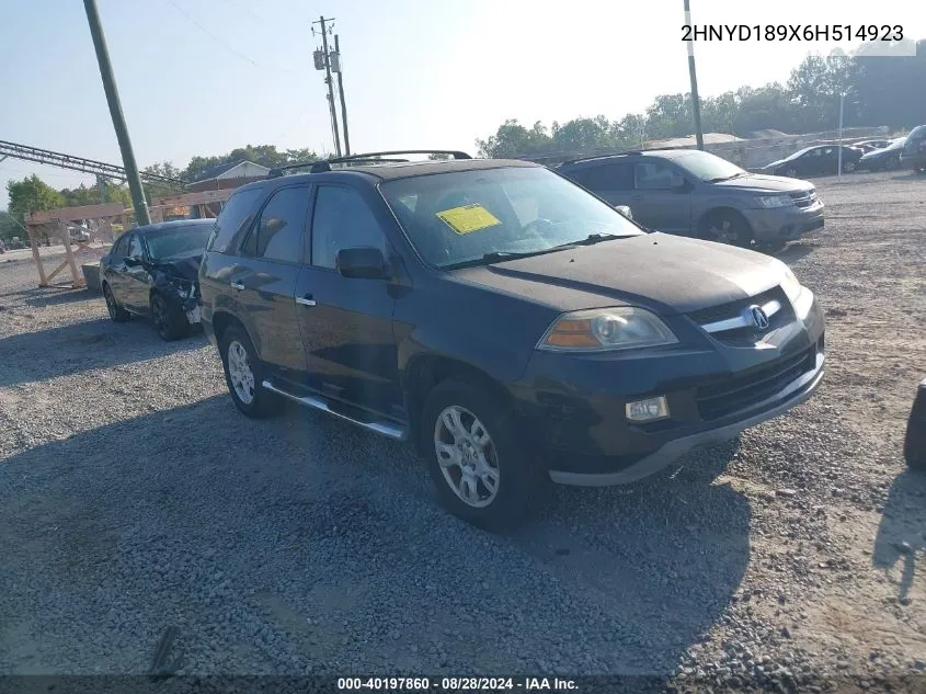 2006 Acura Mdx VIN: 2HNYD189X6H514923 Lot: 40197860