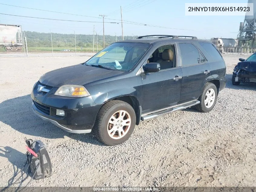 2006 Acura Mdx VIN: 2HNYD189X6H514923 Lot: 40197860