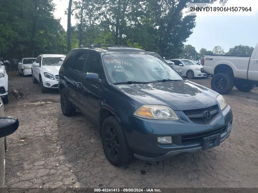 2006 Acura Mdx VIN: 2HNYD18906H507964 Lot: 40241413