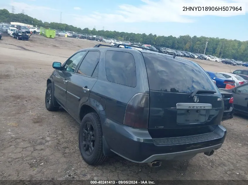 2006 Acura Mdx VIN: 2HNYD18906H507964 Lot: 40241413