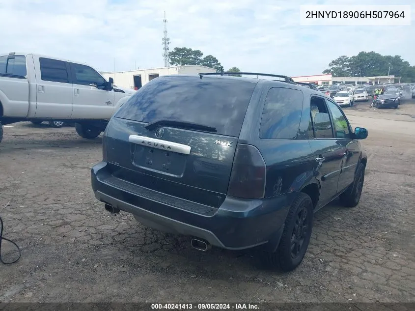 2006 Acura Mdx VIN: 2HNYD18906H507964 Lot: 40241413