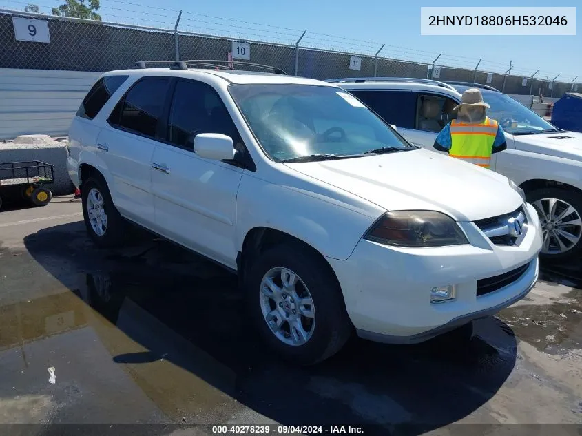 2006 Acura Mdx VIN: 2HNYD18806H532046 Lot: 40278239