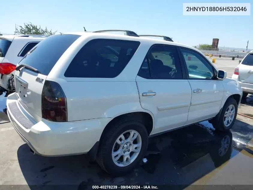 2006 Acura Mdx VIN: 2HNYD18806H532046 Lot: 40278239