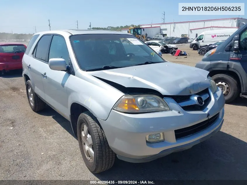 2006 Acura Mdx VIN: 2HNYD18206H506235 Lot: 40296435