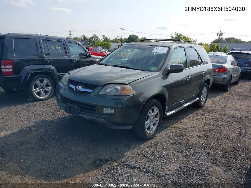 2006 Acura Mdx Touring VIN: 2HNYD188X6H504030 Lot: 40313362