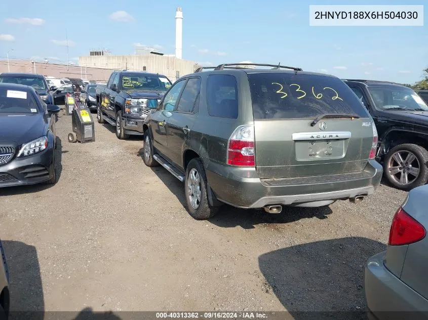 2HNYD188X6H504030 2006 Acura Mdx Touring