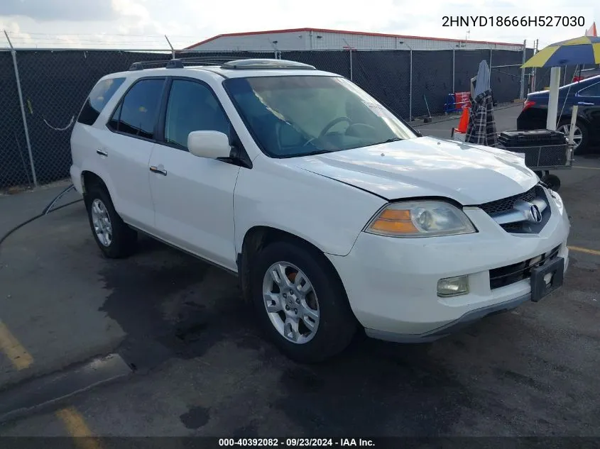 2006 Acura Mdx VIN: 2HNYD18666H527030 Lot: 40392082