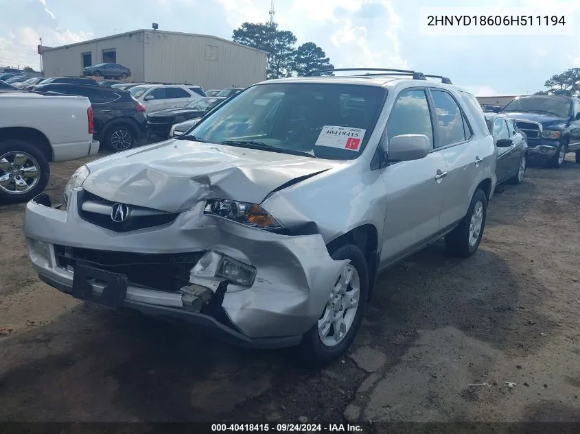 2HNYD18606H511194 2006 Acura Mdx