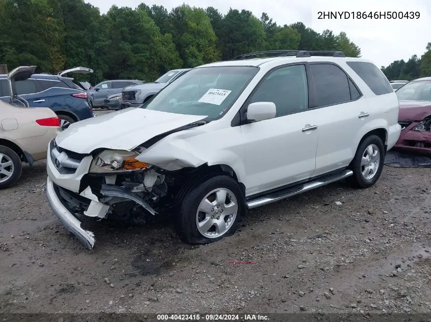 2006 Acura Mdx VIN: 2HNYD18646H500439 Lot: 40423415