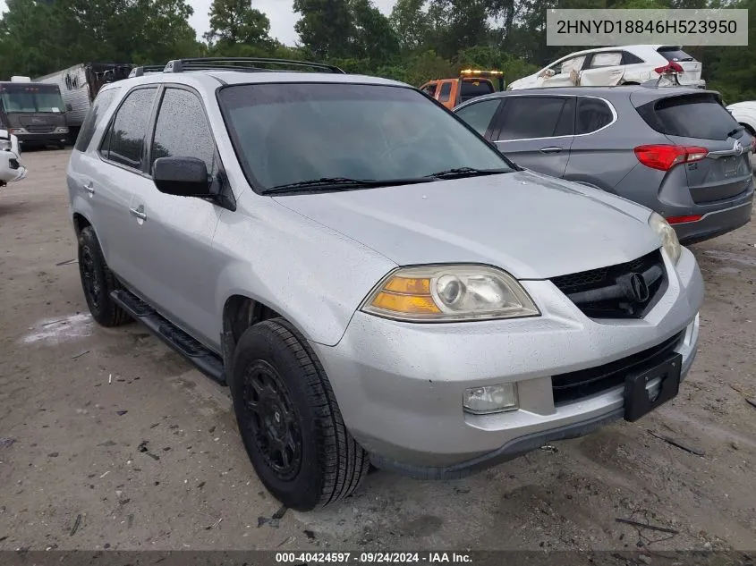 2006 Acura Mdx VIN: 2HNYD18846H523950 Lot: 40424597