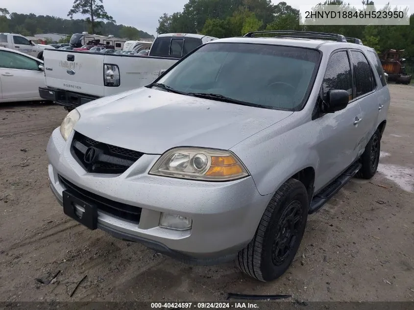 2006 Acura Mdx VIN: 2HNYD18846H523950 Lot: 40424597