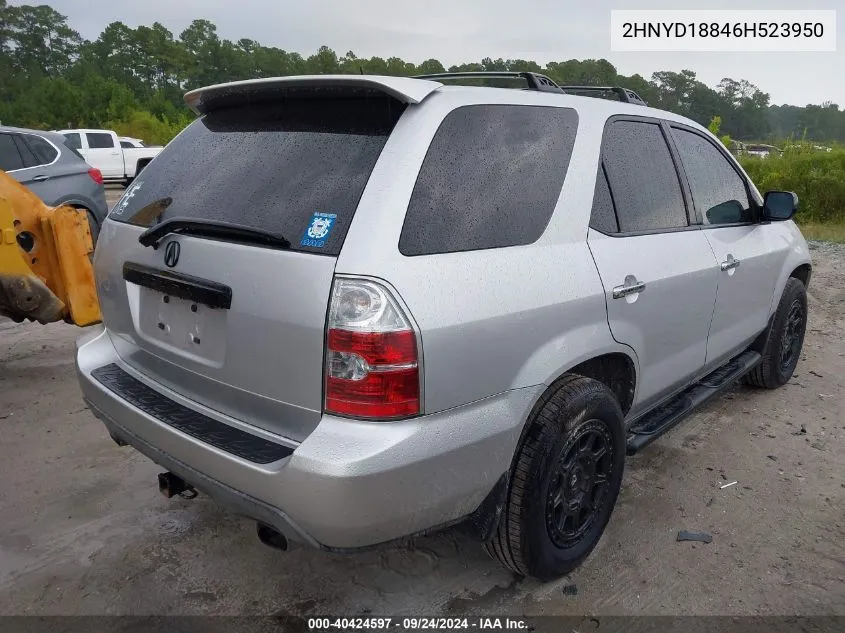 2006 Acura Mdx VIN: 2HNYD18846H523950 Lot: 40424597