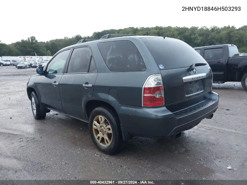 2006 Acura Mdx VIN: 2HNYD18846H503293 Lot: 40432961