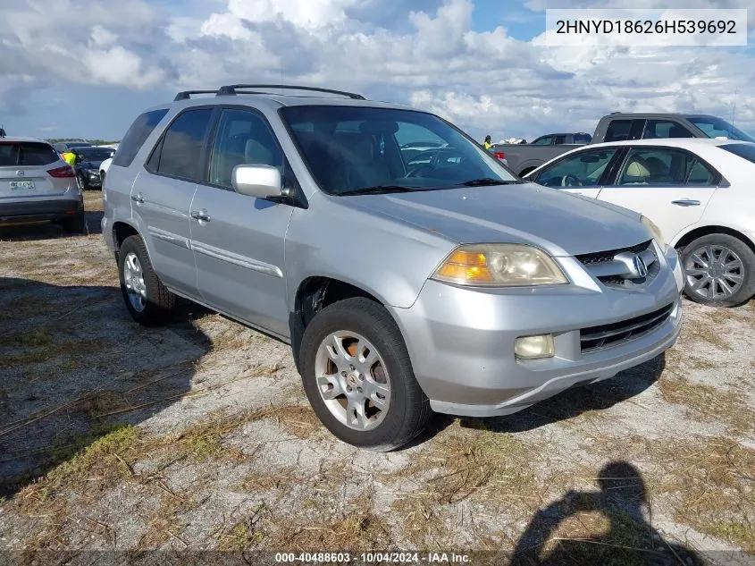 2006 Acura Mdx VIN: 2HNYD18626H539692 Lot: 40488603