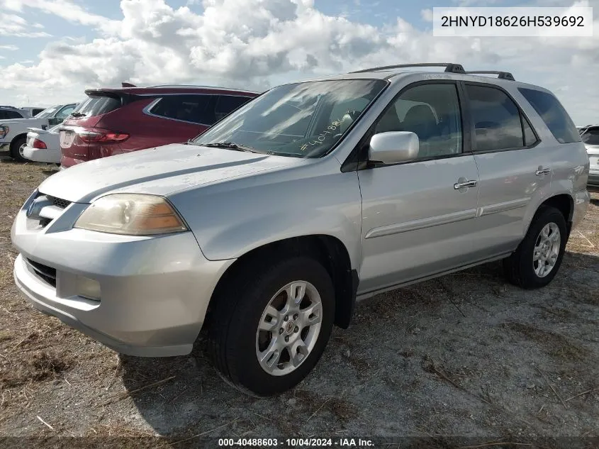 2006 Acura Mdx VIN: 2HNYD18626H539692 Lot: 40488603