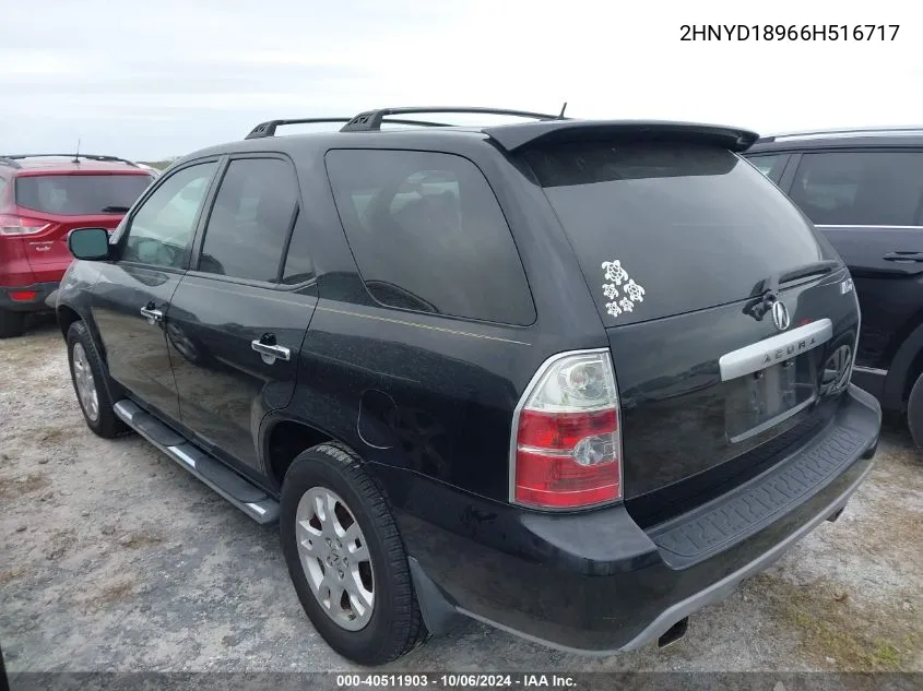 2006 Acura Mdx Touring VIN: 2HNYD18966H516717 Lot: 40511903