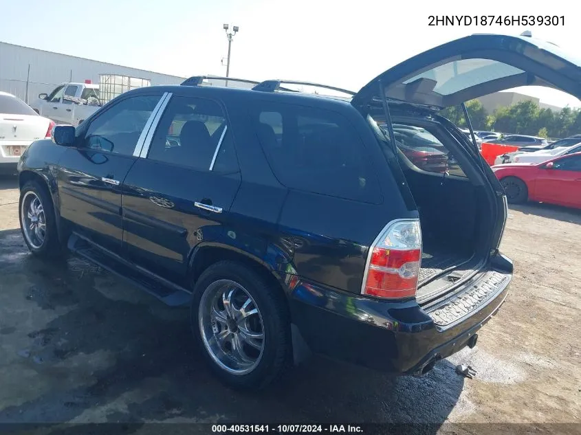 2006 Acura Mdx VIN: 2HNYD18746H539301 Lot: 40531541