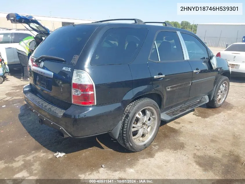 2006 Acura Mdx VIN: 2HNYD18746H539301 Lot: 40531541