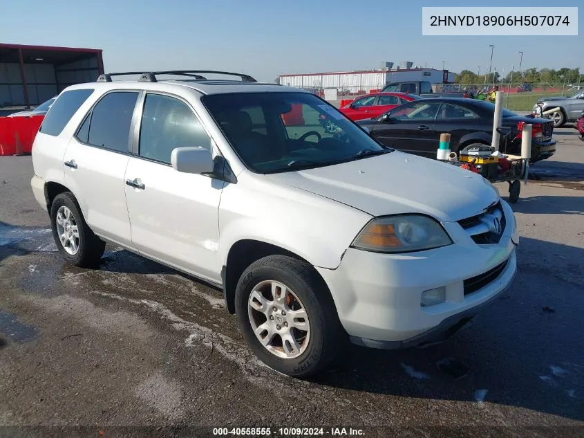 2006 Acura Mdx VIN: 2HNYD18906H507074 Lot: 40558555