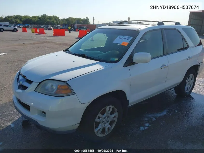 2006 Acura Mdx VIN: 2HNYD18906H507074 Lot: 40558555