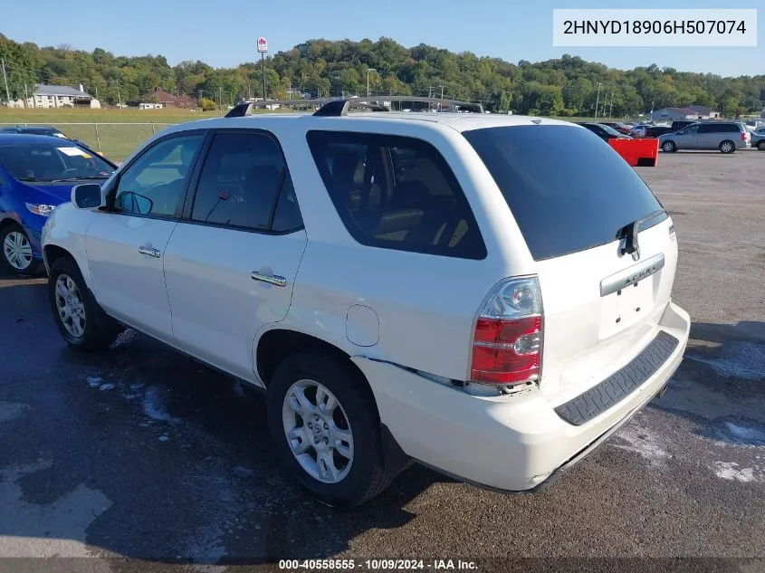 2006 Acura Mdx VIN: 2HNYD18906H507074 Lot: 40558555