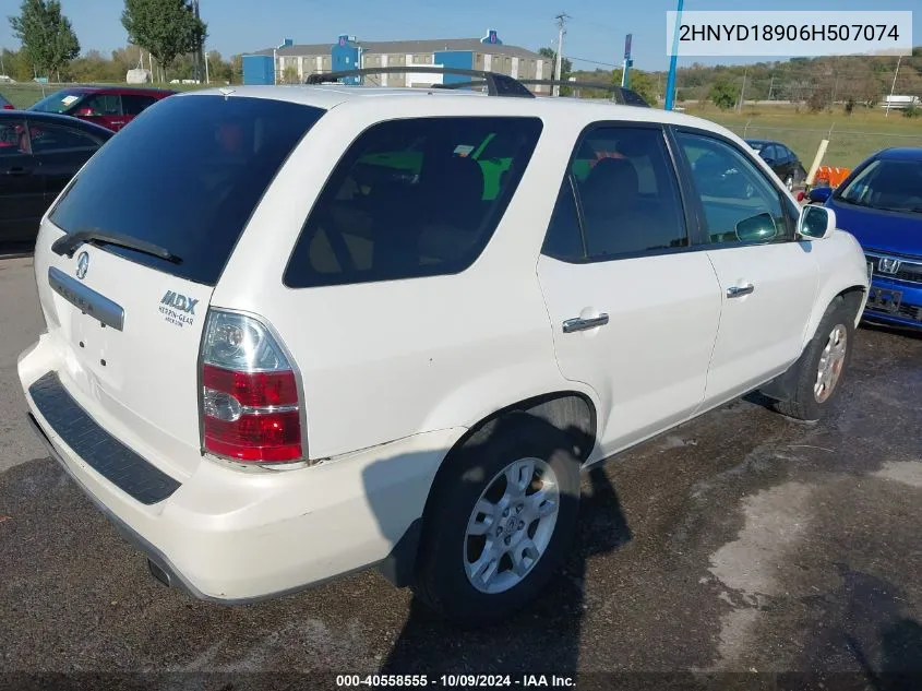 2006 Acura Mdx VIN: 2HNYD18906H507074 Lot: 40558555