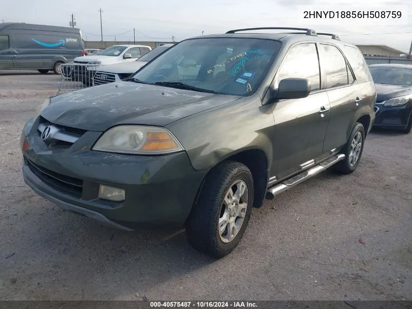 2006 Acura Mdx VIN: 2HNYD18856H508759 Lot: 40575487