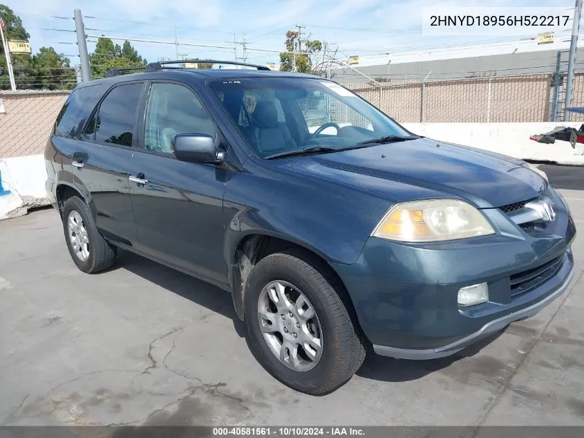 2006 Acura Mdx VIN: 2HNYD18956H522217 Lot: 40581561