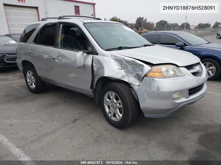 2006 Acura Mdx VIN: 2HNYD18876H528091 Lot: 40621573