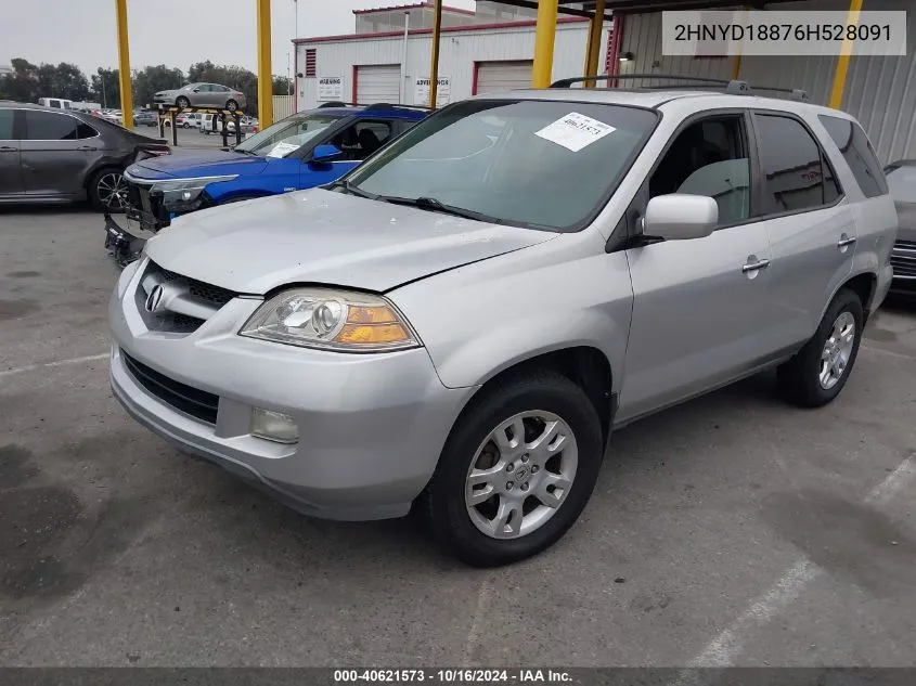 2006 Acura Mdx VIN: 2HNYD18876H528091 Lot: 40621573