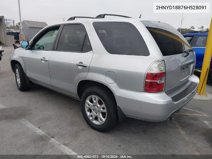 2006 Acura Mdx VIN: 2HNYD18876H528091 Lot: 40621573